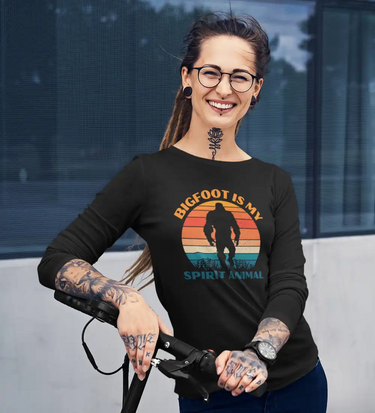 Bigfoot Is My Spirit Animal Women Long Sleeve Shirt